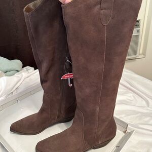 Blondo Dark Brown Over the Knee Suede Boots